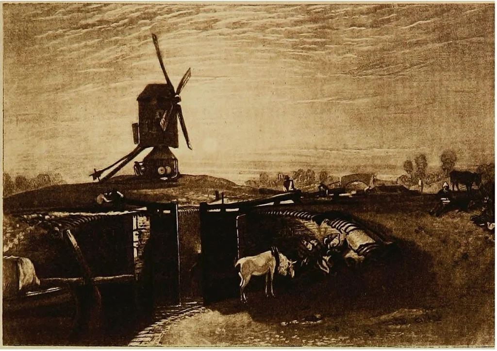 An illustration from A catalogue of the collection of prints from the Liber studiorum of Joseph Mallord William Turner, formed by the late Francis Bullard, of Boston, Massachusetts, and bequeathed by him to the Museum of fine arts in Boston, 1916, leaf 70