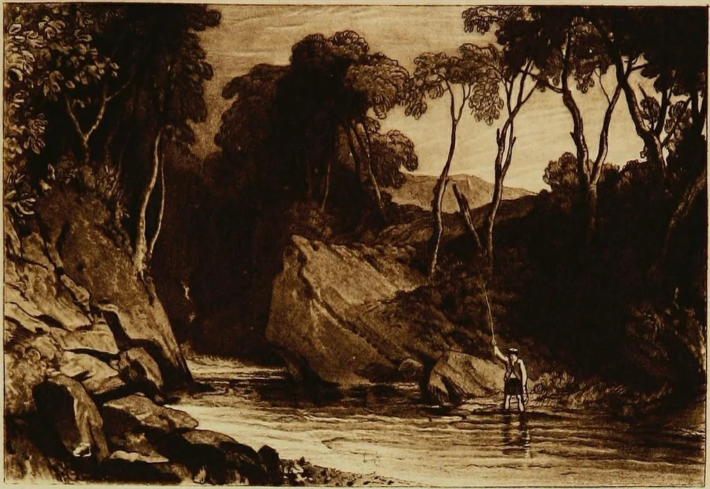 An illustration from A catalogue of the collection of prints from the Liber studiorum of Joseph Mallord William Turner, formed by the late Francis Bullard, of Boston, Massachusetts, and bequeathed by him to the Museum of fine arts in Boston, 1916, leaf 76