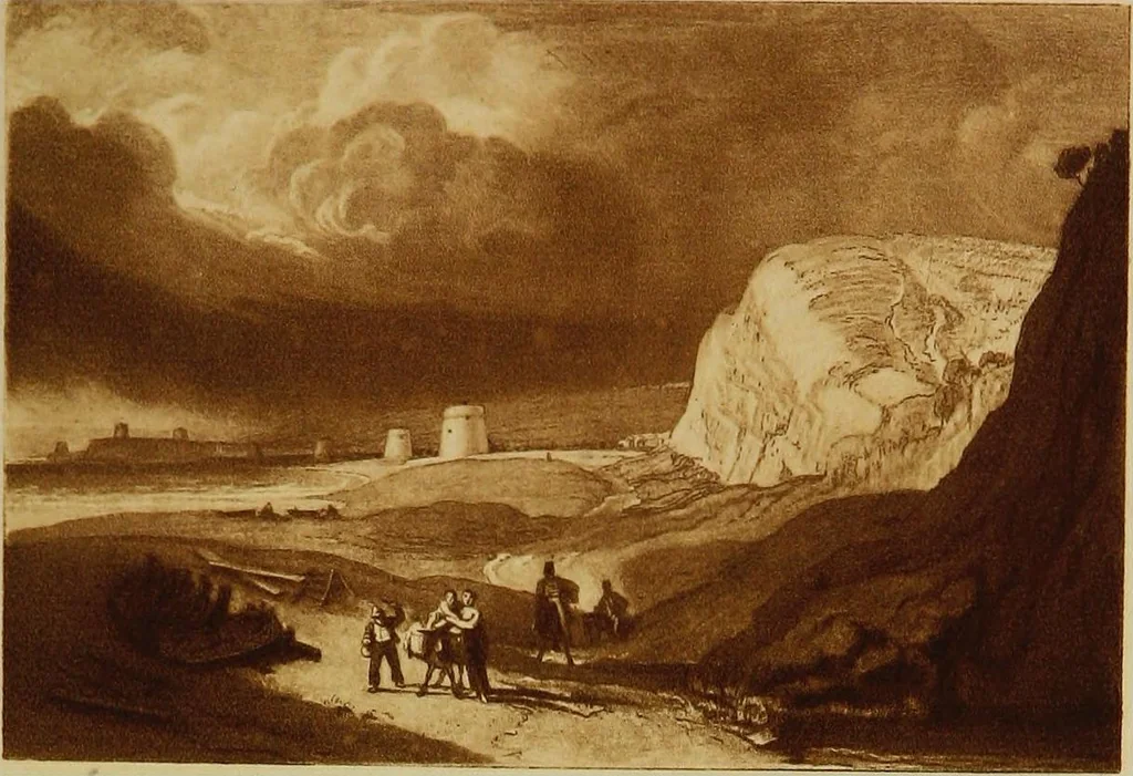 An illustration from A catalogue of the collection of prints from the Liber studiorum of Joseph Mallord William Turner, formed by the late Francis Bullard, of Boston, Massachusetts, and bequeathed by him to the Museum of fine arts in Boston, 1916, leaf 84