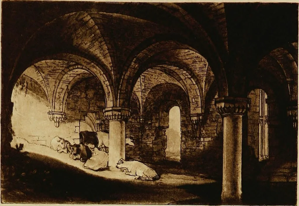An illustration from A catalogue of the collection of prints from the Liber studiorum of Joseph Mallord William Turner, formed by the late Francis Bullard, of Boston, Massachusetts, and bequeathed by him to the Museum of fine arts in Boston, 1916, leaf 96