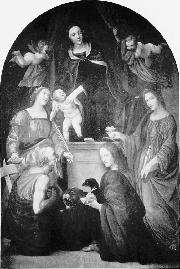 An illustration from Lives and legends of the great hermits and fathers of the church, with other contemporary saints, 1902, leaf 120