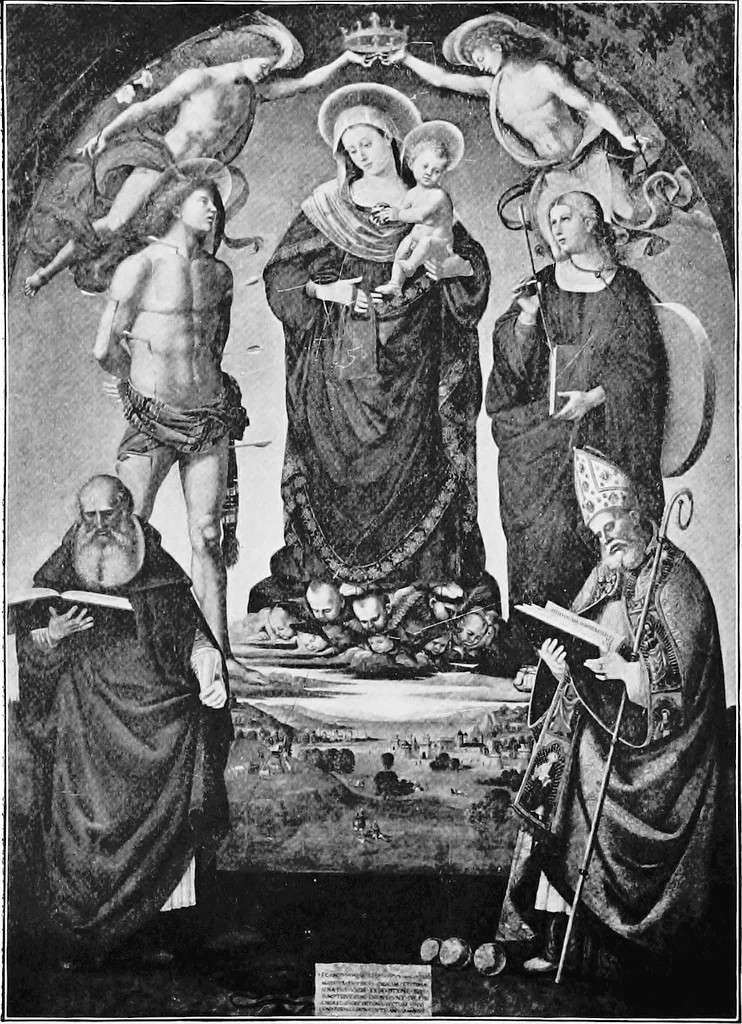 An illustration from Lives and legends of the great hermits and fathers of the church, with other contemporary saints, 1902, leaf 158