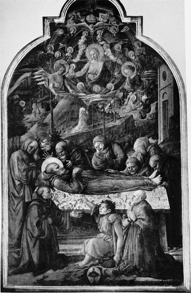 An illustration from Lives and legends of the great hermits and fathers of the church, with other contemporary saints, 1902, leaf 228