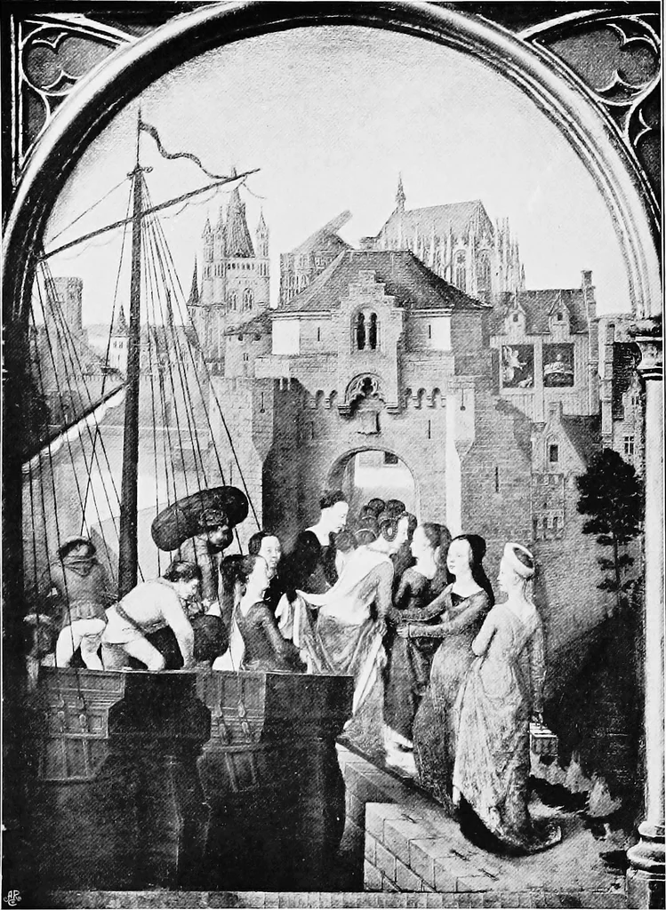 An illustration from Lives and legends of the great hermits and fathers of the church, with other contemporary saints, 1902, leaf 384