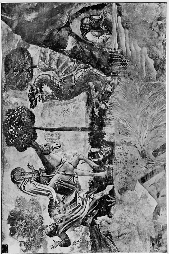 An illustration from Lives and legends of the great hermits and fathers of the church, with other contemporary saints, 1902, leaf 46