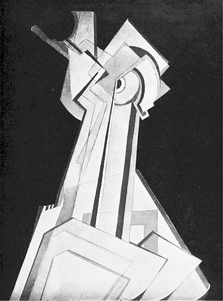 An illustration from The new art; a study of the principles of non-representational art and their application in the work of Lawrence Atkinson, 1922, leaf 147