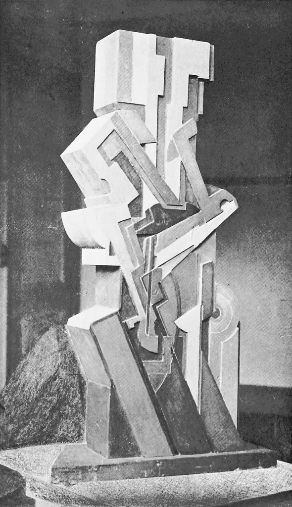 An illustration from The new art; a study of the principles of non-representational art and their application in the work of Lawrence Atkinson, 1922, leaf 98