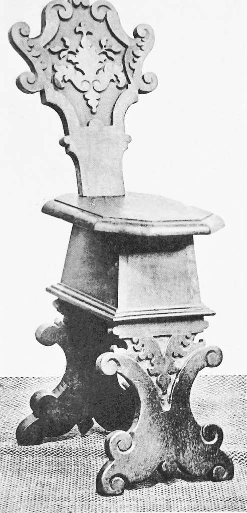 An illustration from Interiors, fireplaces, & fvrnitvre of the Italian renaissance, 1916, leaf 104