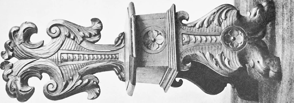 An illustration from Interiors, fireplaces, & fvrnitvre of the Italian renaissance, 1916, leaf 120
