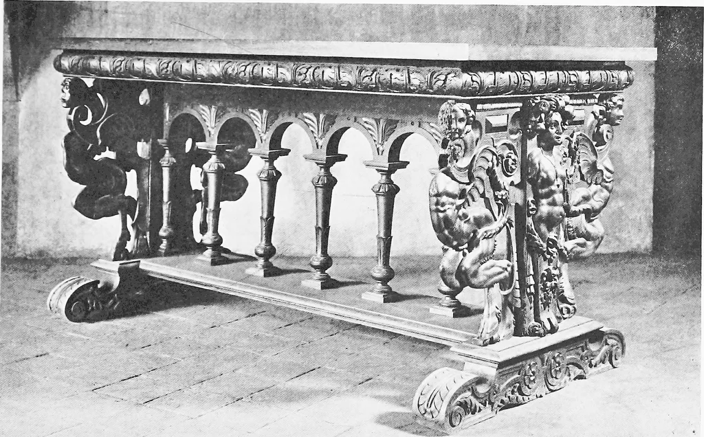 An illustration from Interiors, fireplaces, & fvrnitvre of the Italian renaissance, 1916, leaf 132
