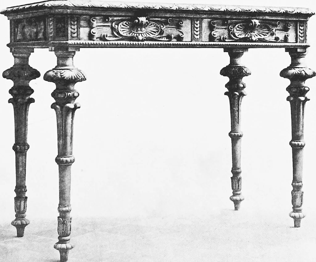 An illustration from Interiors, fireplaces, & fvrnitvre of the Italian renaissance, 1916, leaf 136