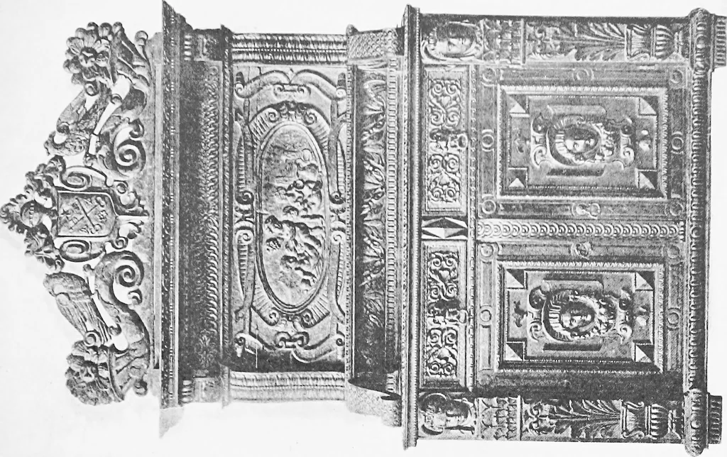 An illustration from Interiors, fireplaces, & fvrnitvre of the Italian renaissance, 1916, leaf 144