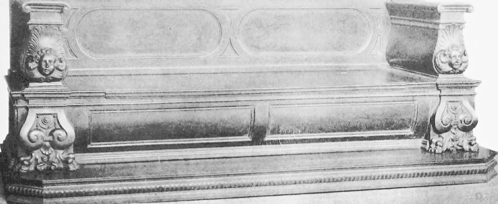 An illustration from Interiors, fireplaces, & fvrnitvre of the Italian renaissance, 1916, leaf 150