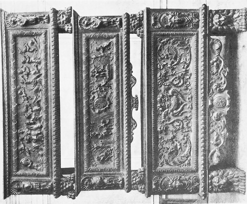 An illustration from Interiors, fireplaces, & fvrnitvre of the Italian renaissance, 1916, leaf 152