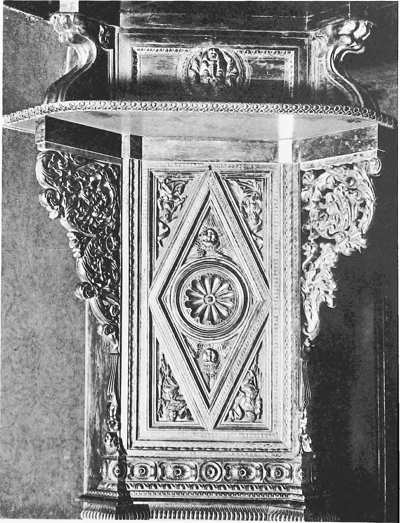 An illustration from Interiors, fireplaces, & fvrnitvre of the Italian renaissance, 1916, leaf 154