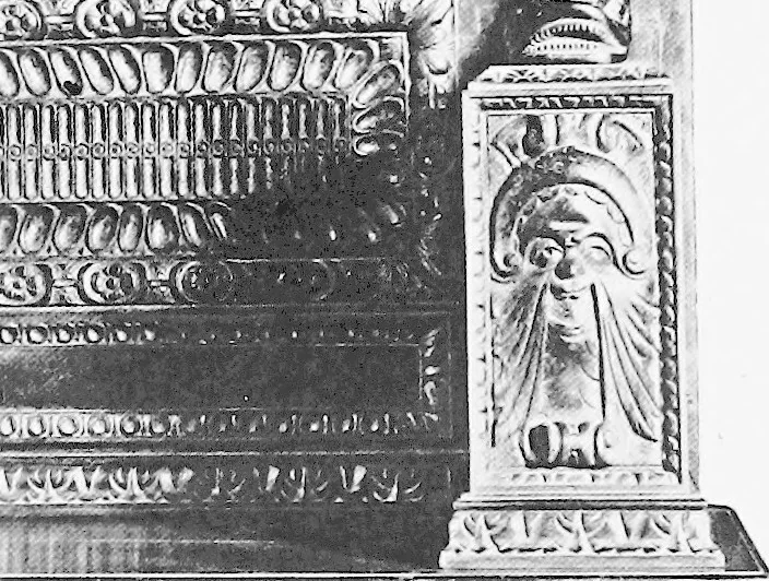 An illustration from Interiors, fireplaces, & fvrnitvre of the Italian renaissance, 1916, leaf 156
