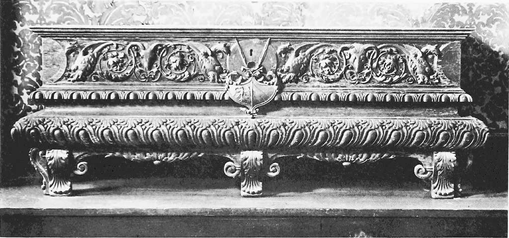 An illustration from Interiors, fireplaces, & fvrnitvre of the Italian renaissance, 1916, leaf 162