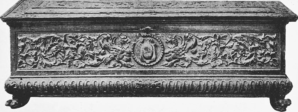 An illustration from Interiors, fireplaces, & fvrnitvre of the Italian renaissance, 1916, leaf 164
