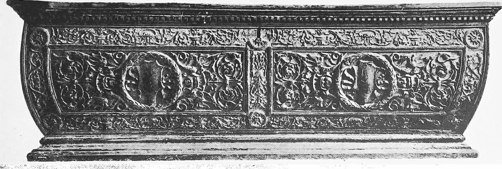 An illustration from Interiors, fireplaces, & fvrnitvre of the Italian renaissance, 1916, leaf 164