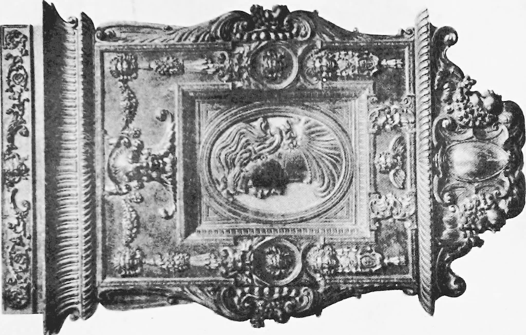 An illustration from Interiors, fireplaces, & fvrnitvre of the Italian renaissance, 1916, leaf 170