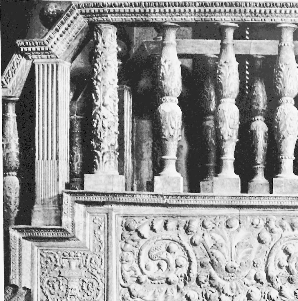 An illustration from Interiors, fireplaces, & fvrnitvre of the Italian renaissance, 1916, leaf 188