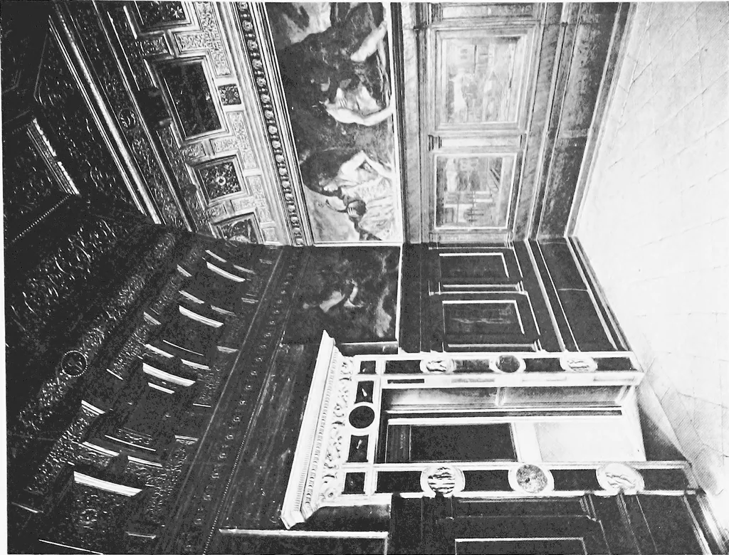 An illustration from Interiors, fireplaces, & fvrnitvre of the Italian renaissance, 1916, leaf 44