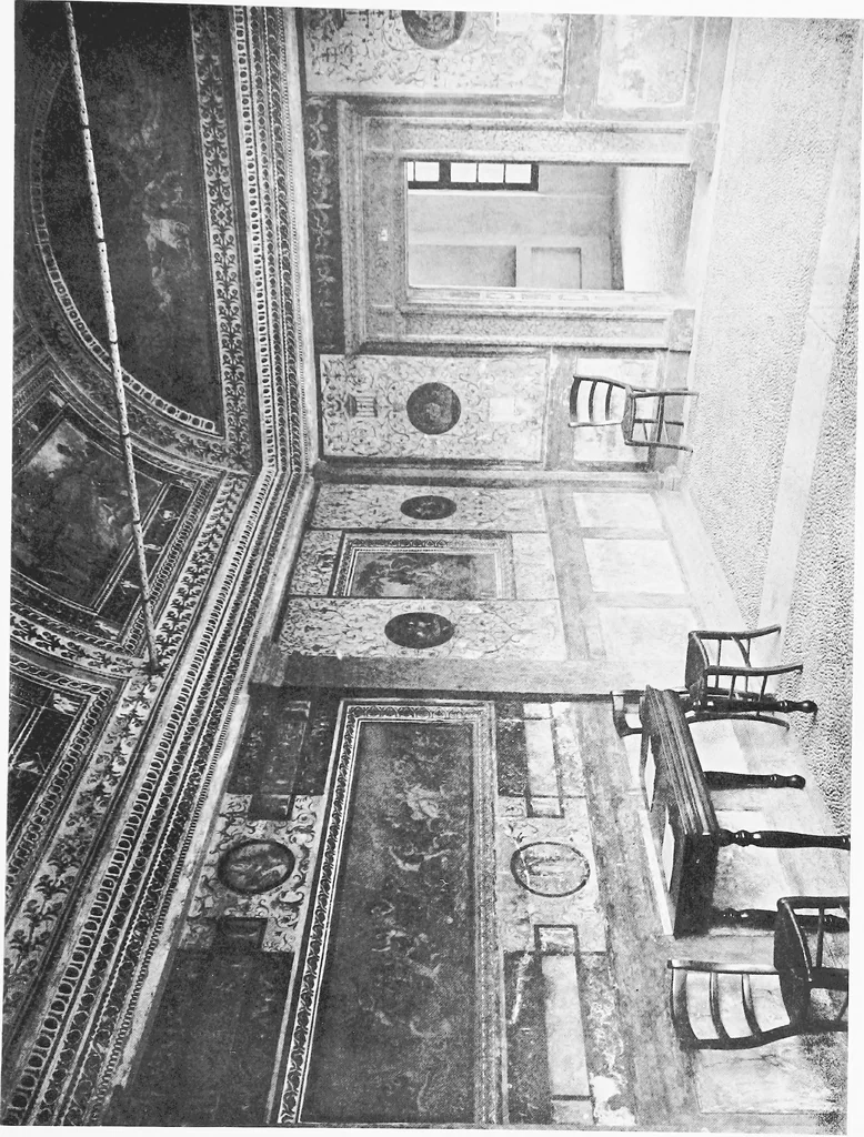An illustration from Interiors, fireplaces, & fvrnitvre of the Italian renaissance, 1916, leaf 52