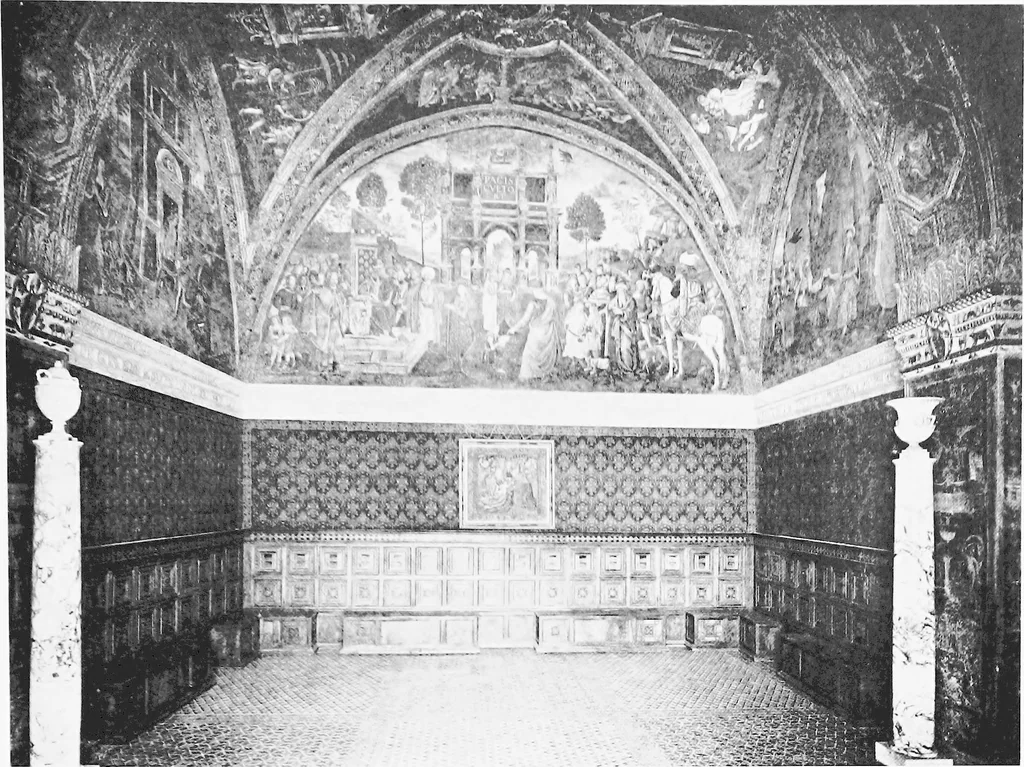 An illustration from Interiors, fireplaces, & fvrnitvre of the Italian renaissance, 1916, leaf 56