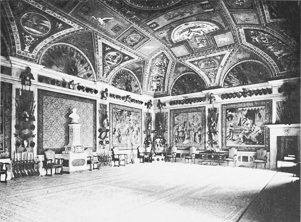 An illustration from Interiors, fireplaces, & fvrnitvre of the Italian renaissance, 1916, leaf 56