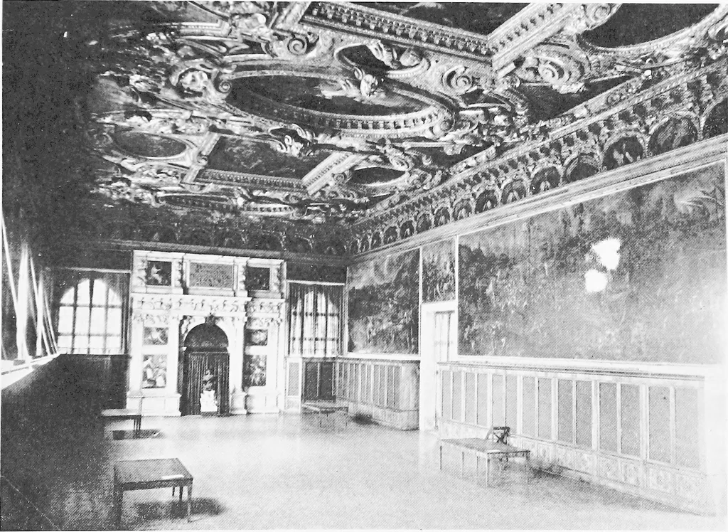 An illustration from Interiors, fireplaces, & fvrnitvre of the Italian renaissance, 1916, leaf 58