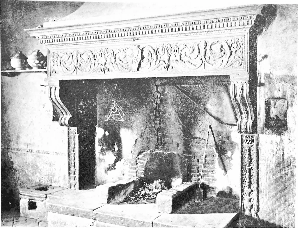 An illustration from Interiors, fireplaces, & fvrnitvre of the Italian renaissance, 1916, leaf 78