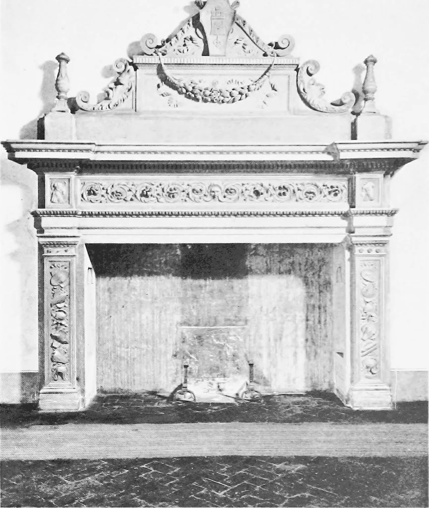 An illustration from Interiors, fireplaces, & fvrnitvre of the Italian renaissance, 1916, leaf 88