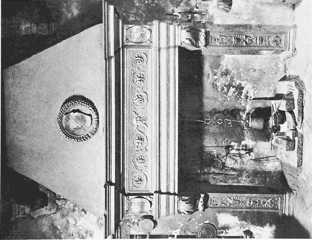 An illustration from Interiors, fireplaces, & fvrnitvre of the Italian renaissance, 1916, leaf 92