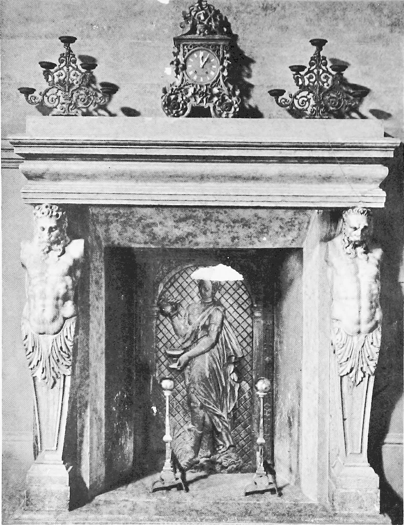 An illustration from Interiors, fireplaces, & fvrnitvre of the Italian renaissance, 1916, leaf 96