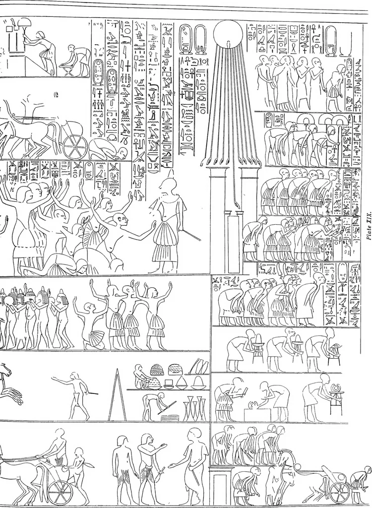 An illustration from The rock tombs of El Amarna .., 1903, leaf 110