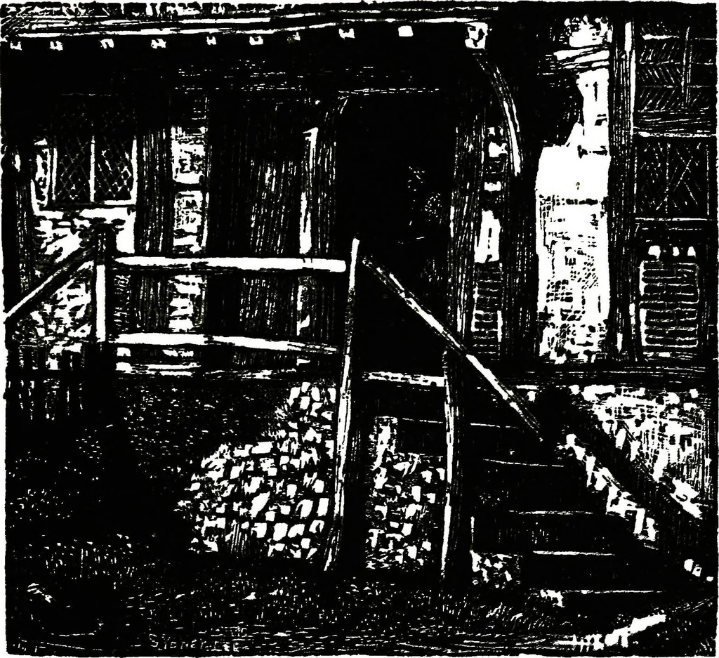 An illustration from Modern woodcuts and lithographs by British and French artists, 1919, leaf 36