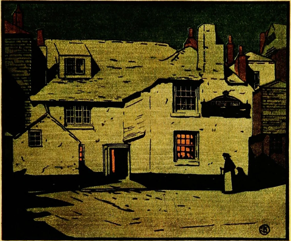 An illustration from Modern woodcuts and lithographs by British and French artists, 1919, leaf 38