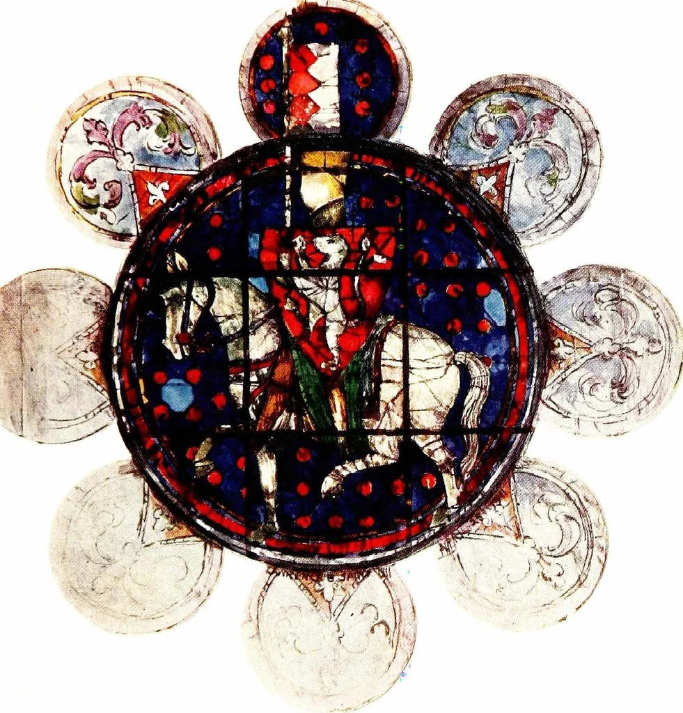 An illustration from Stained glass of the middle ages in England and France, 1913, leaf 137