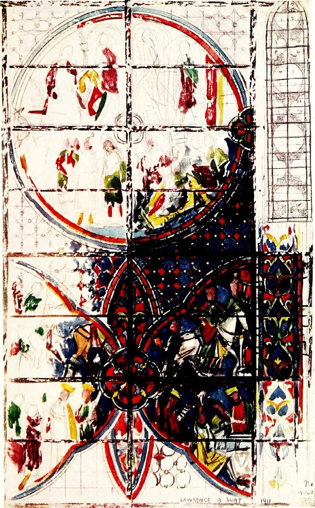 An illustration from Stained glass of the middle ages in England and France, 1913, leaf 153