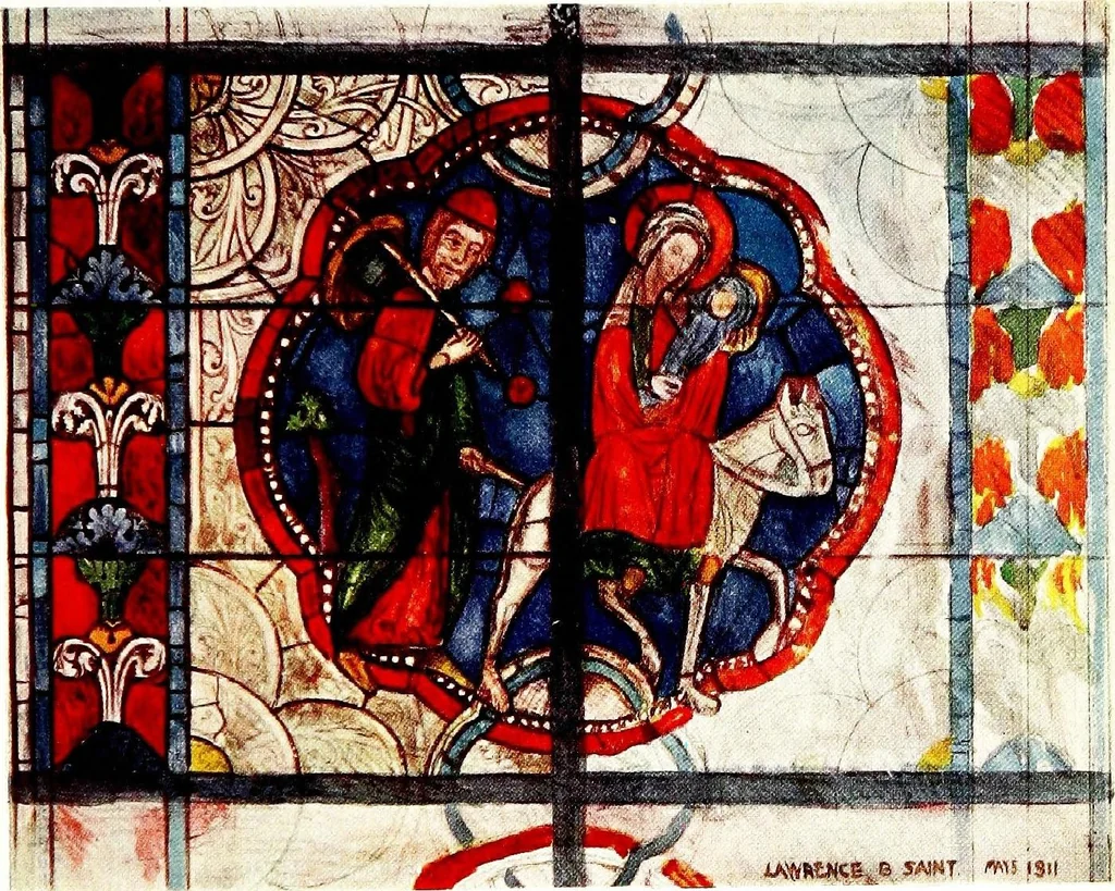 An illustration from Stained glass of the middle ages in England and France, 1913, leaf 165