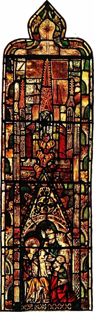 An illustration from Stained glass of the middle ages in England and France, 1913, leaf 221