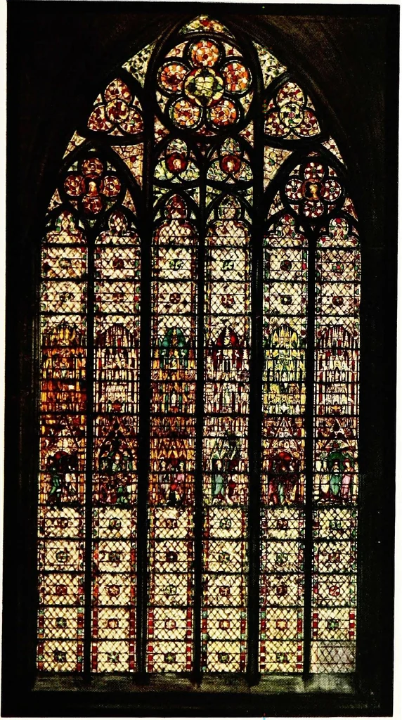 An illustration from Stained glass of the middle ages in England and France, 1913, leaf 257