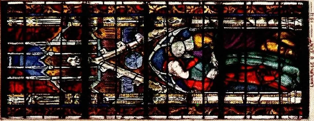 An illustration from Stained glass of the middle ages in England and France, 1913, leaf 309