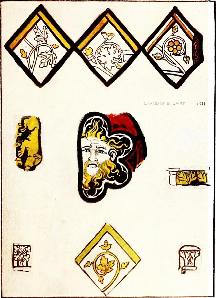 An illustration from Stained glass of the middle ages in England and France, 1913, leaf 329