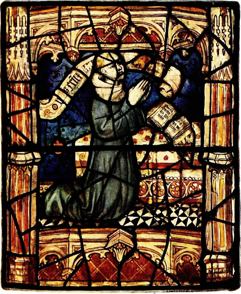 An illustration from Stained glass of the middle ages in England and France, 1913, leaf 365
