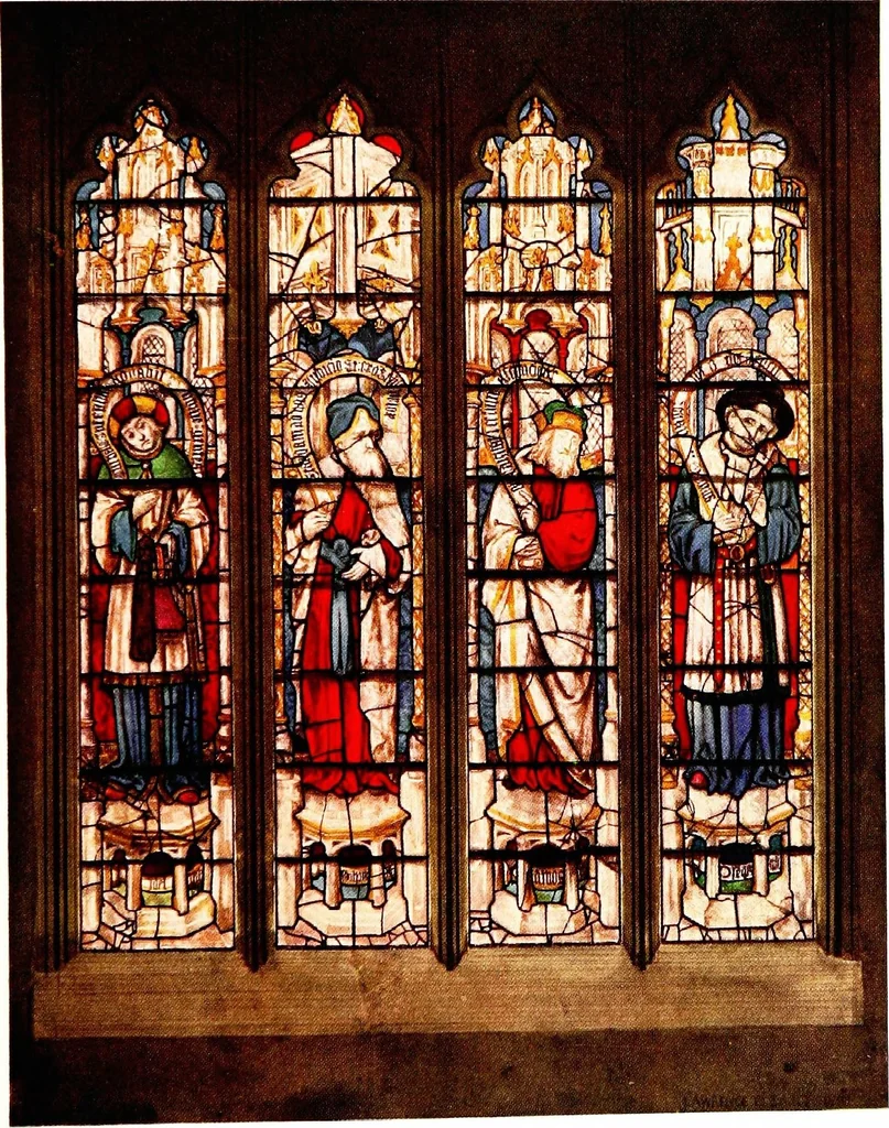 An illustration from Stained glass of the middle ages in England and France, 1913, leaf 477