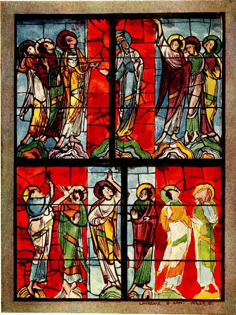 An illustration from Stained glass of the middle ages in England and France, 1913, leaf 8
