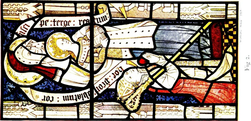 An illustration from A history of English glass-painting, with some remarks upon the Swiss glass miniatures of the sixteenth and seventeenth centuries, 1912, leaf 125