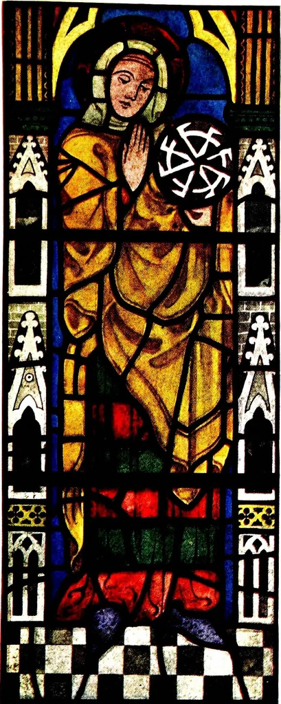 An illustration from A history of English glass-painting, with some remarks upon the Swiss glass miniatures of the sixteenth and seventeenth centuries, 1912, leaf 59