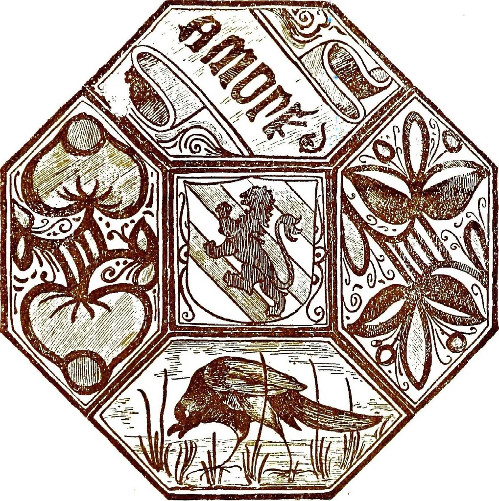 An illustration from Italian ceramic art : The maiolica pavement tiles of the fifteenth century, 1902, leaf 65